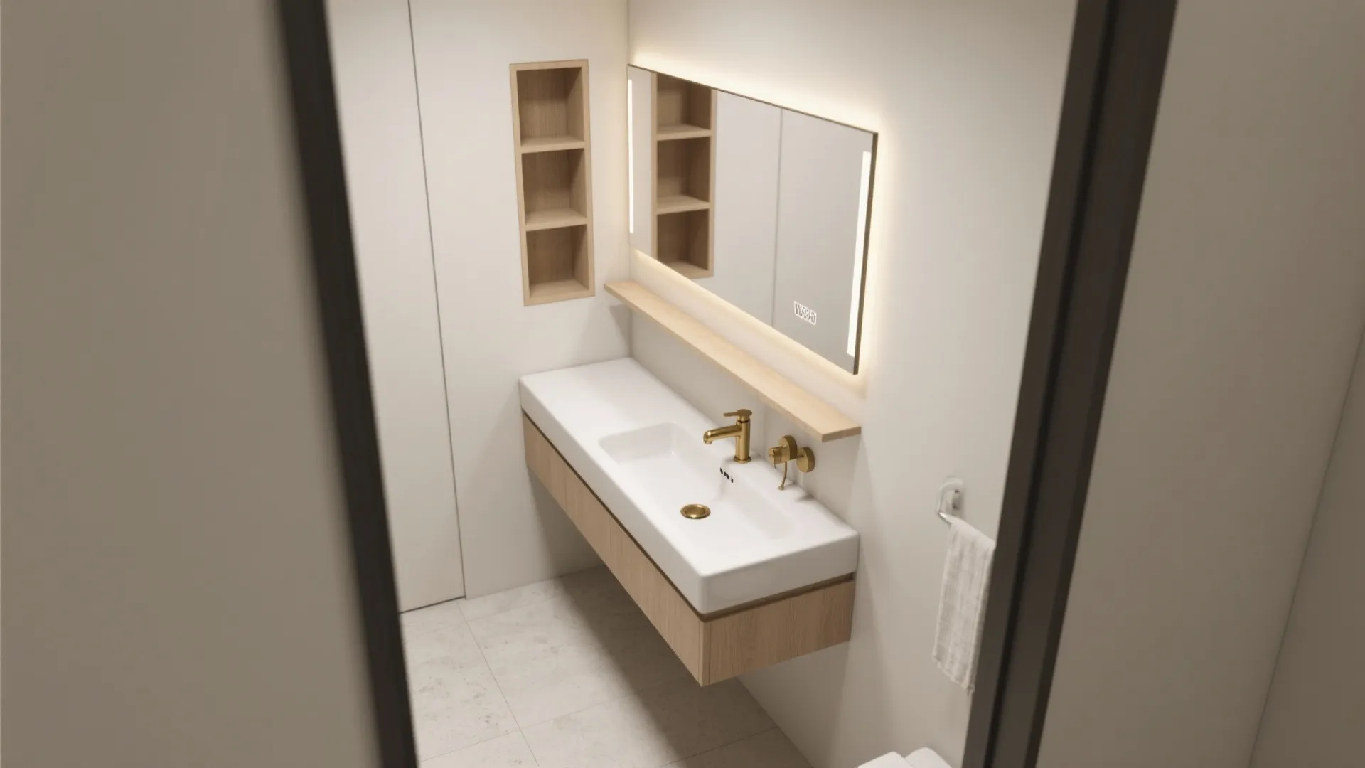 2. Choose a slim sink to save floor space