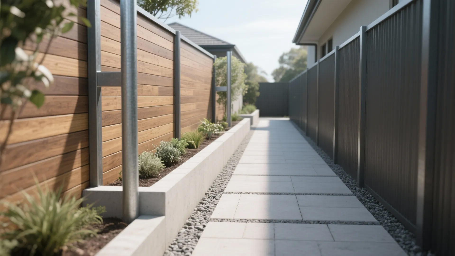 1) Slim Sleeper Walls for Tight Yards