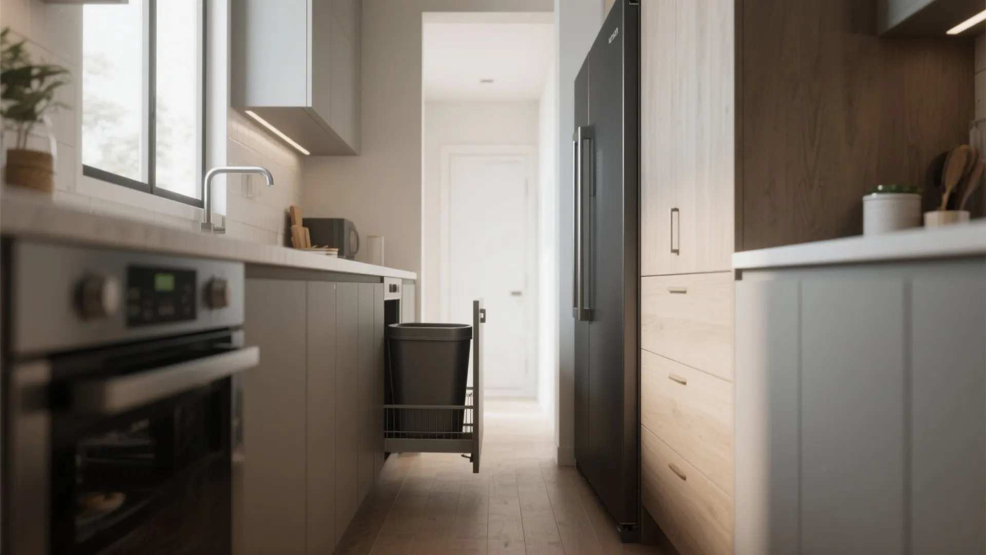 4. Slim slide-out for tight galley kitchens