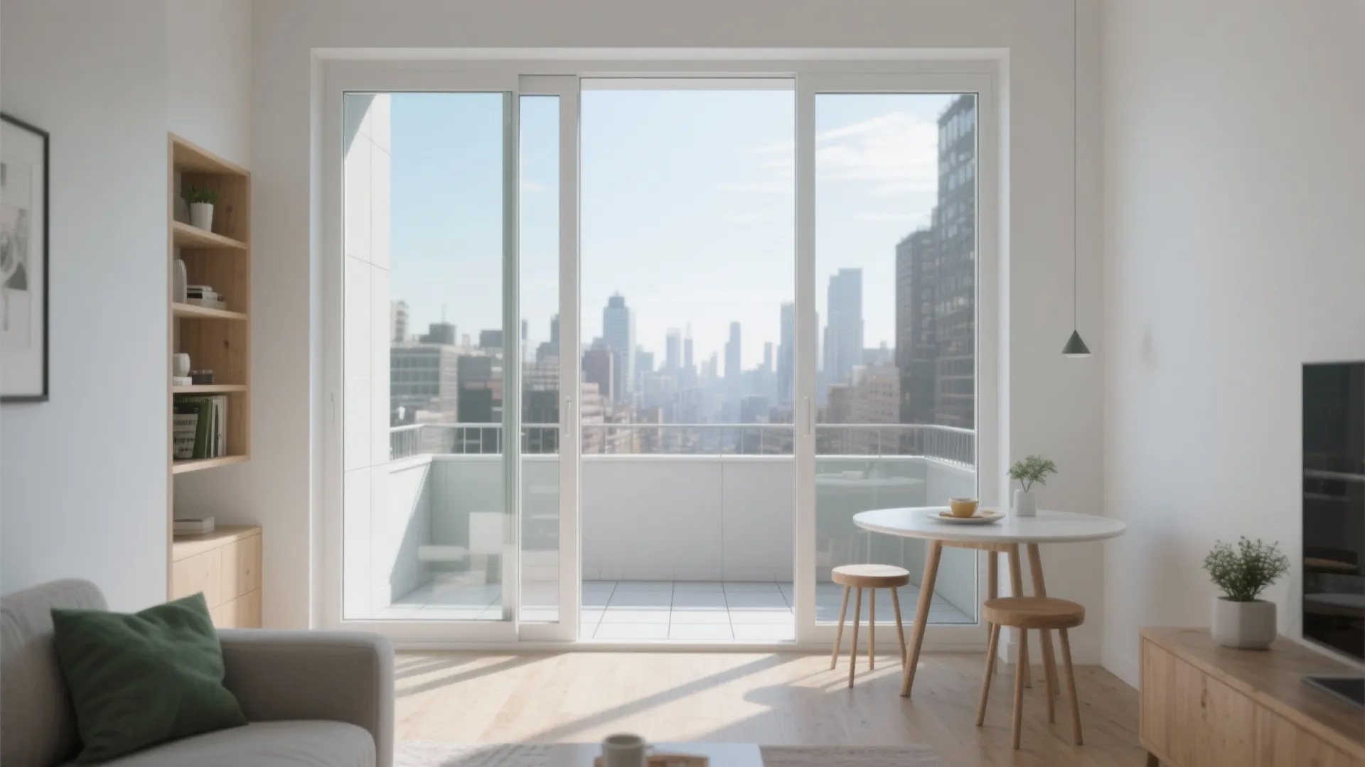 Slim-frame uPVC sliders that open the view