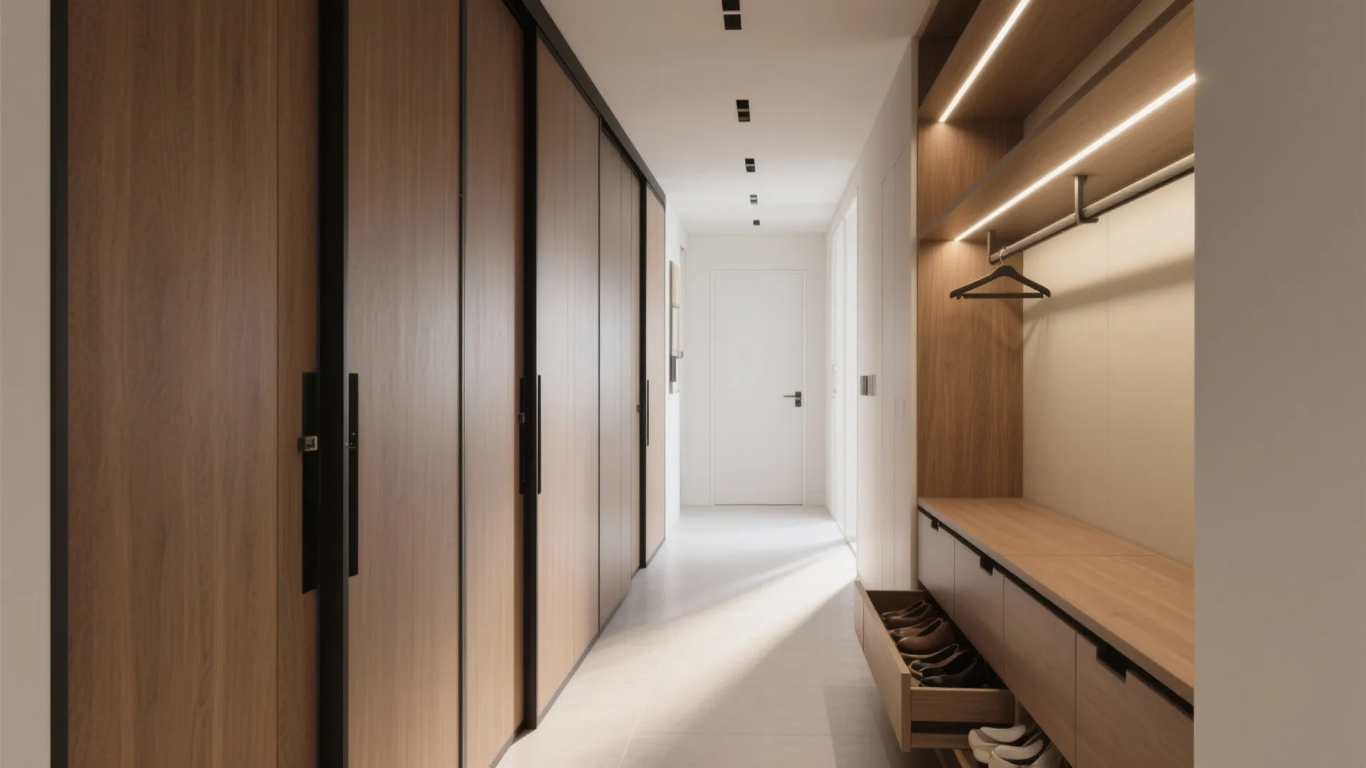 1) Slim Built-Ins with Sliding Doors