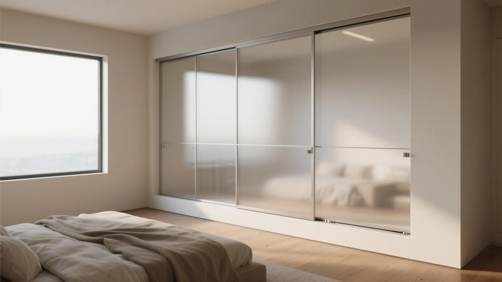 1. Slim Sliding Doors with Minimal Tracks