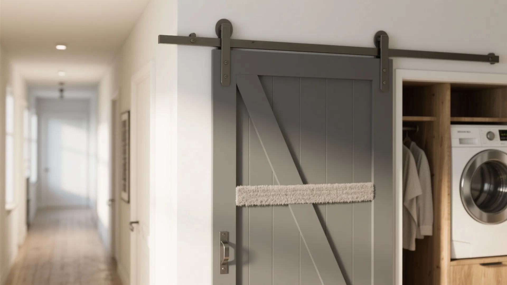 2. Slim Sliding Doors (Barn Style, but Sleeker)