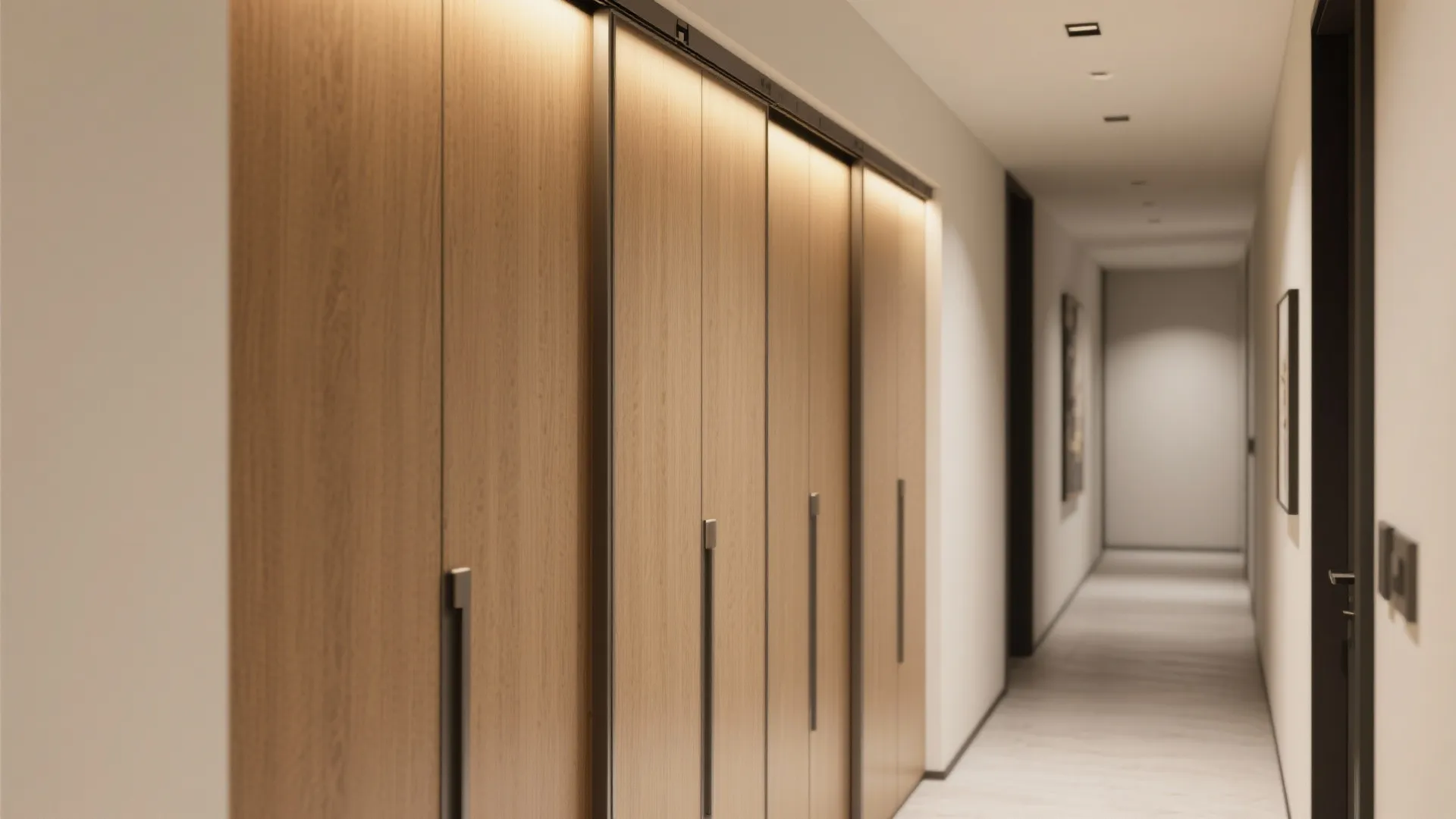 Slim Built-In with Sliding Doors and Concealed Lighting