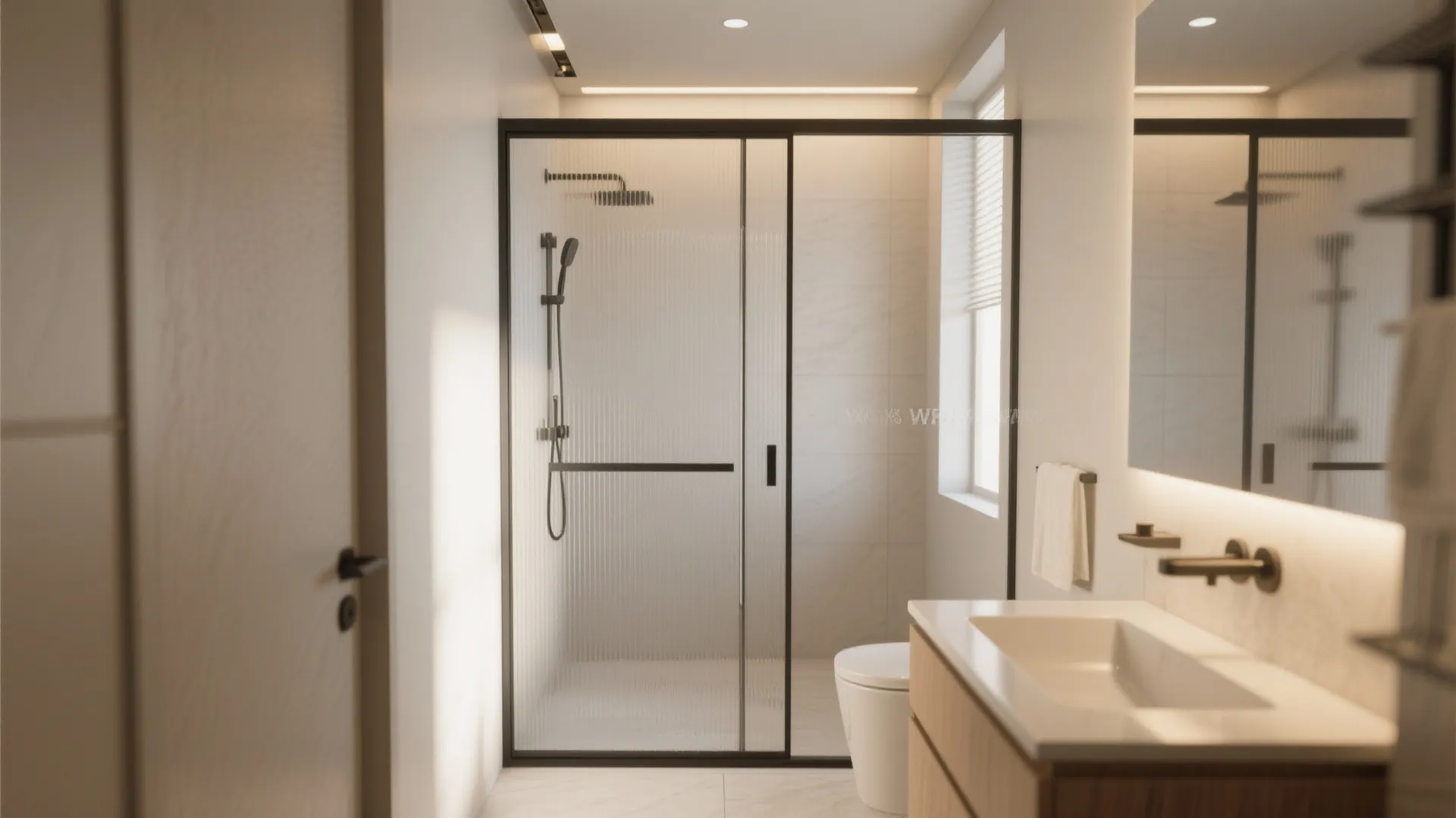 2. Slim-profile sliding glass doors for tight layouts