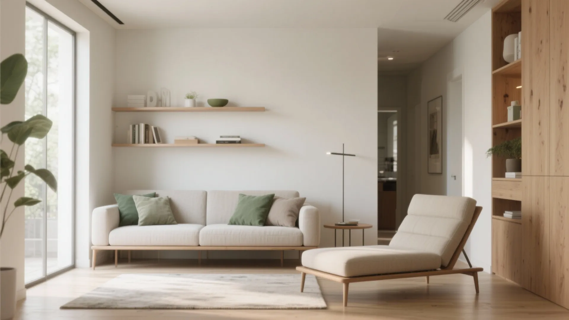 2. Embrace slim-profile sofas and floating furniture