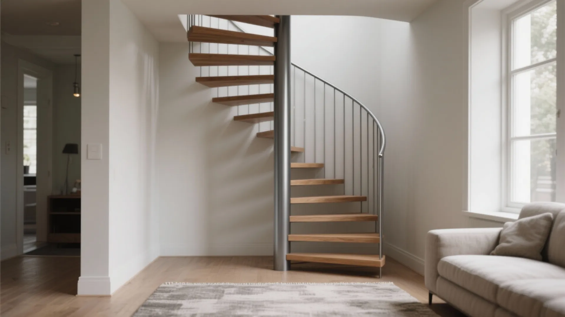 1. Slim spiral with open risers