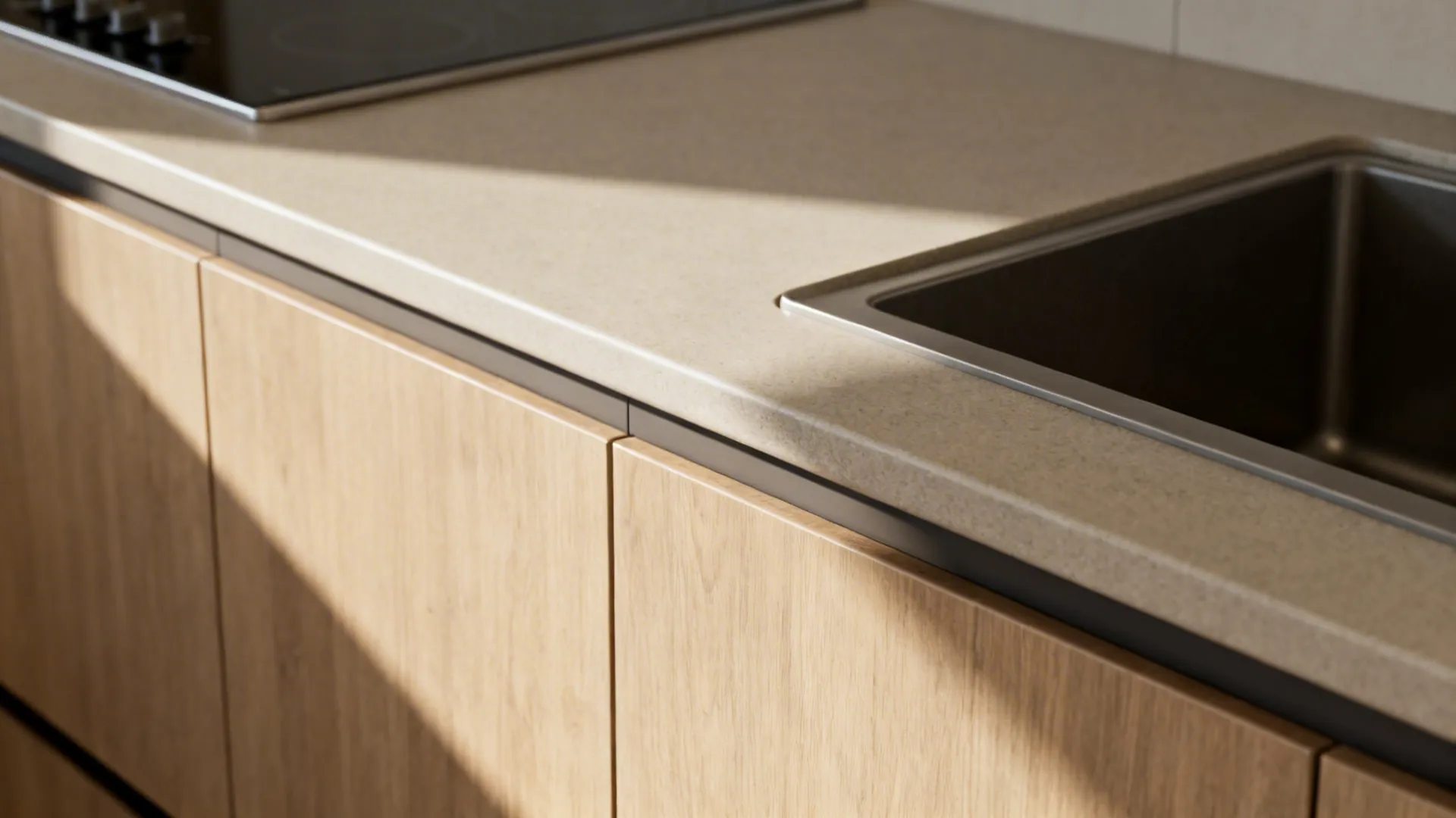 Honest minimalism: slim stone countertops