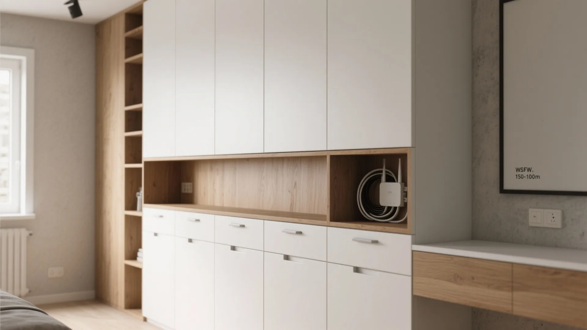 Idea 3: Slimline storage walls that almost disappear