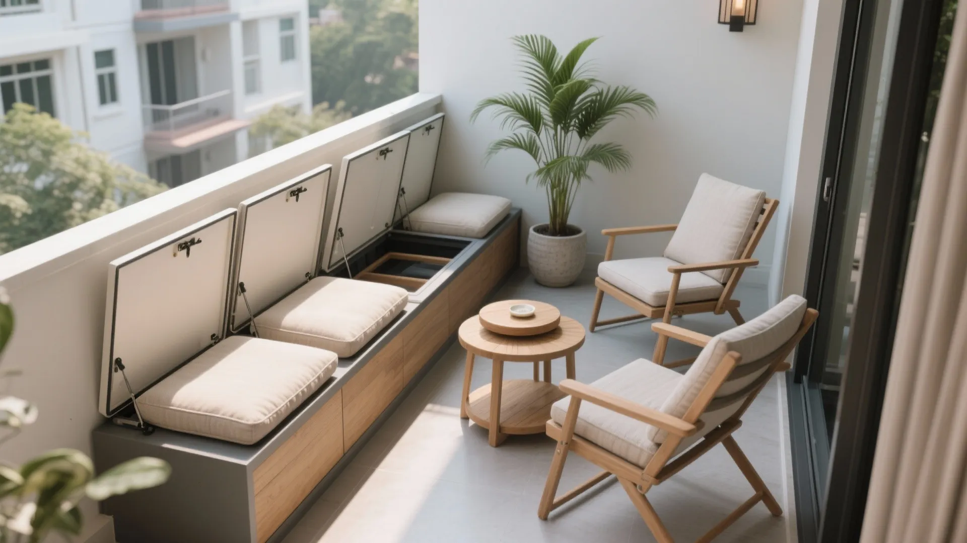 Slim Seating with Hidden Storage