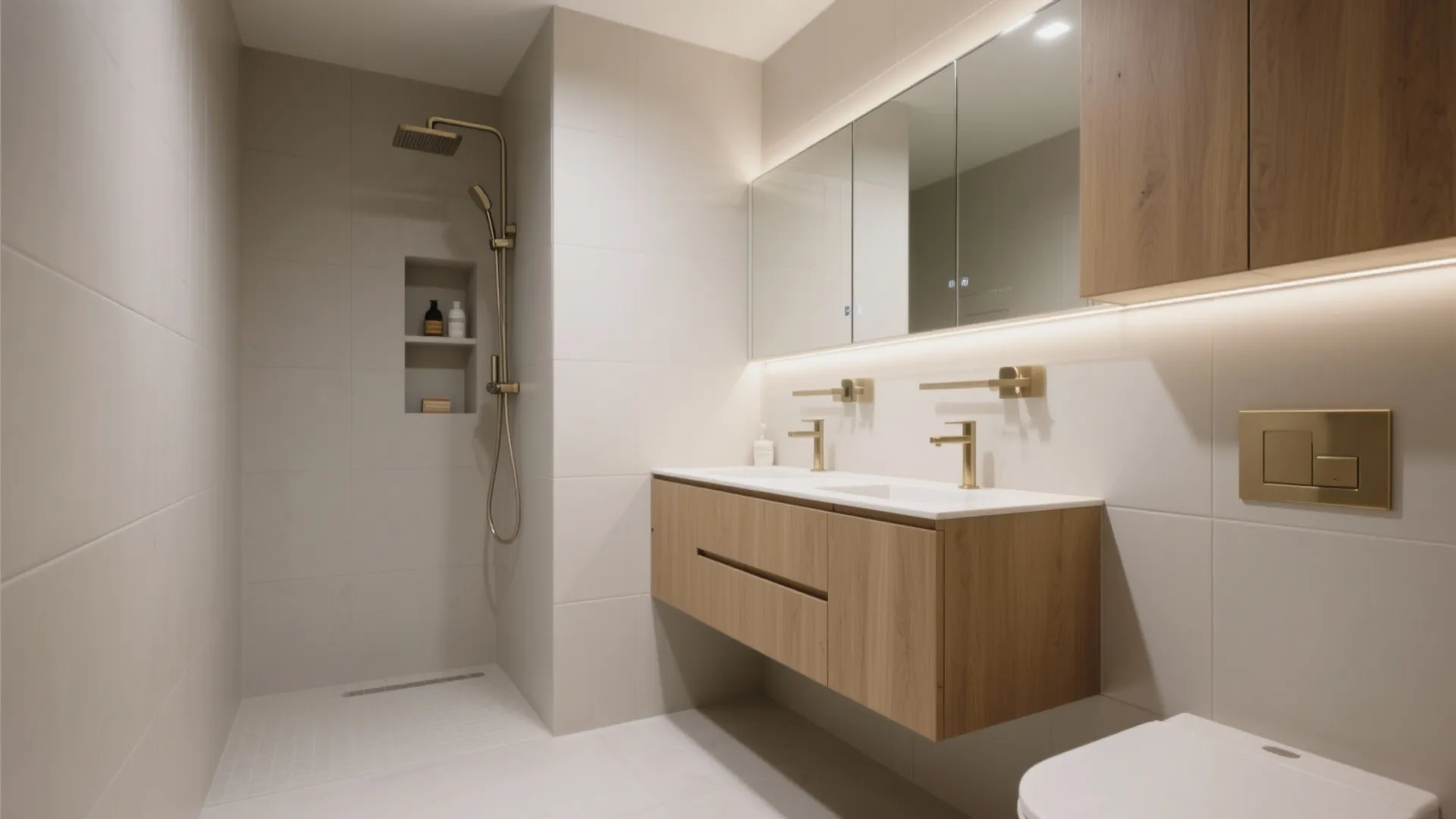 Small-Space Storage: Niches, Mirror Cabinets, and Slim Vanities