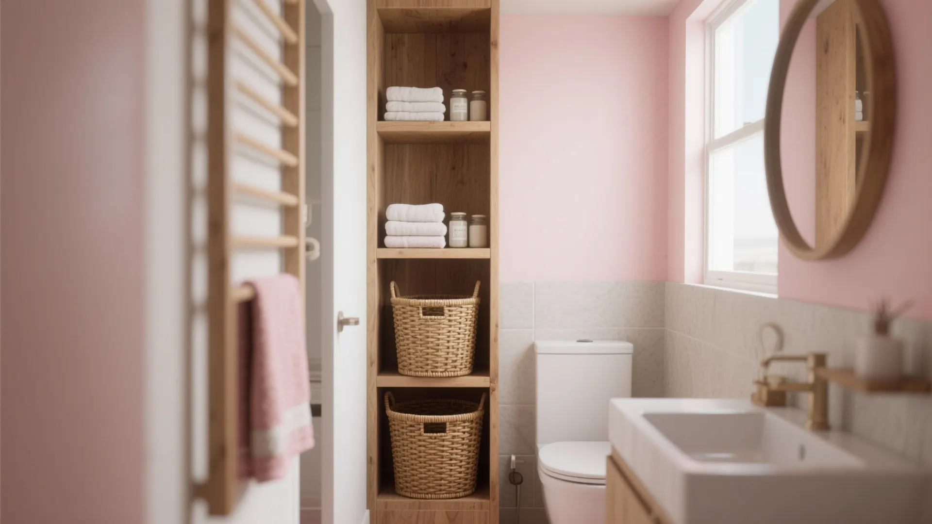 3. Use standing shelves and slim storage