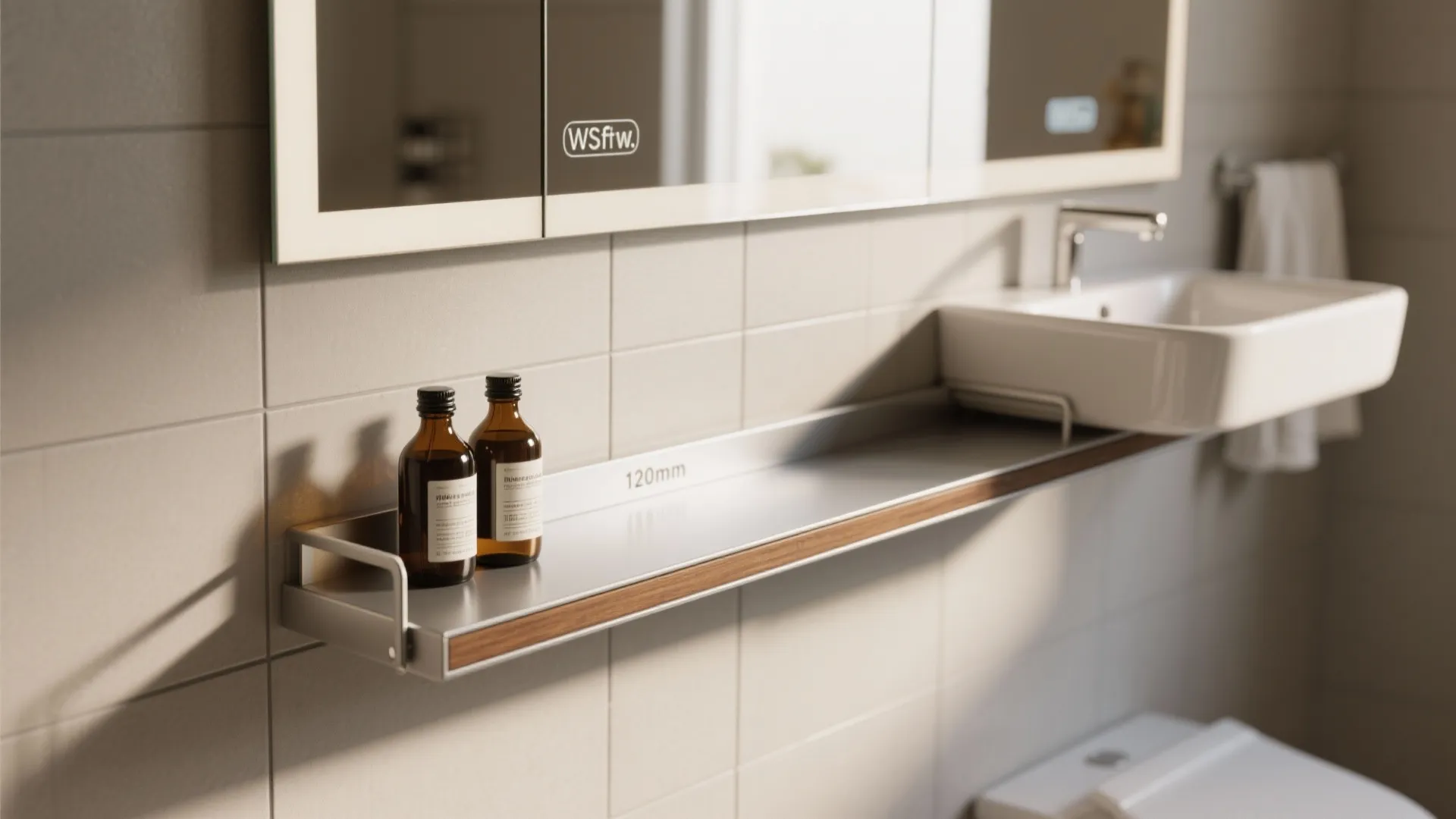 Slim, high-mounted storage that keeps the floor free