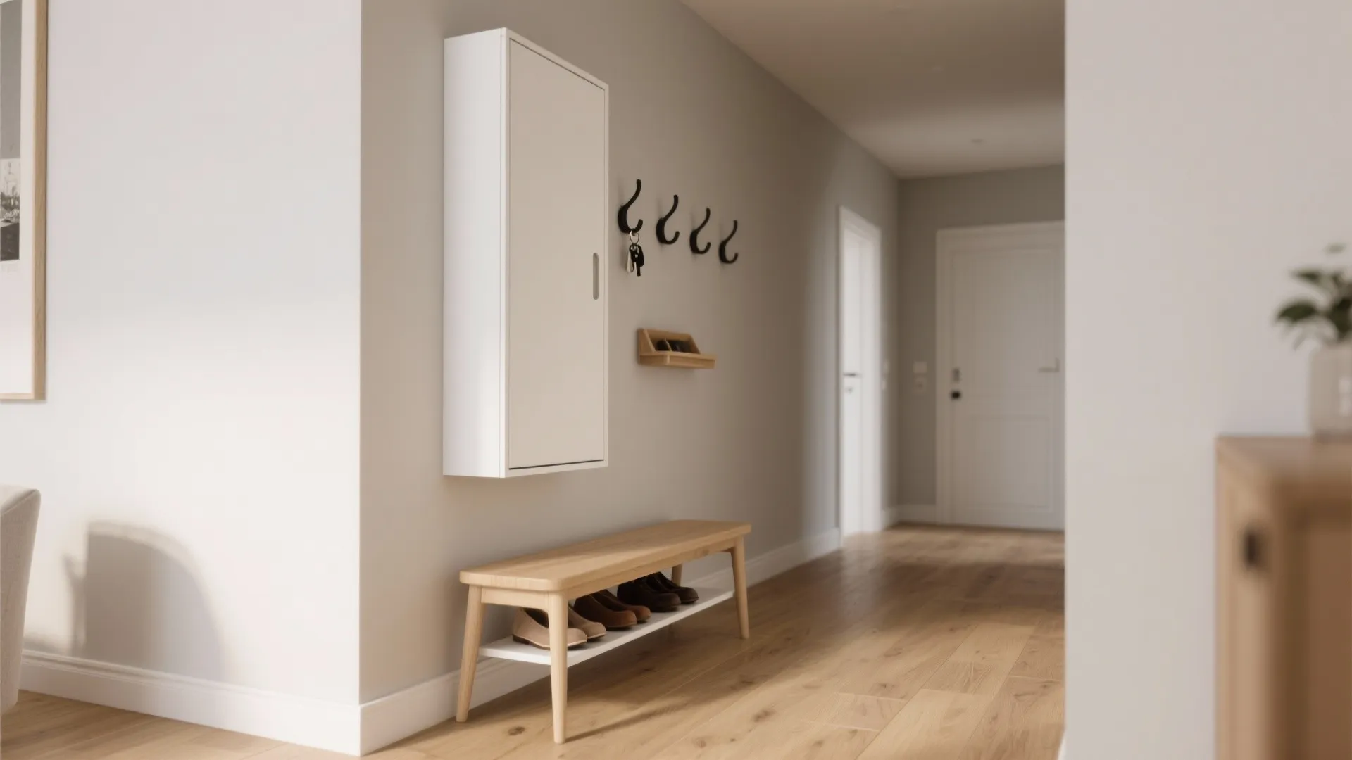 Slim Storage and a Shoe Bench