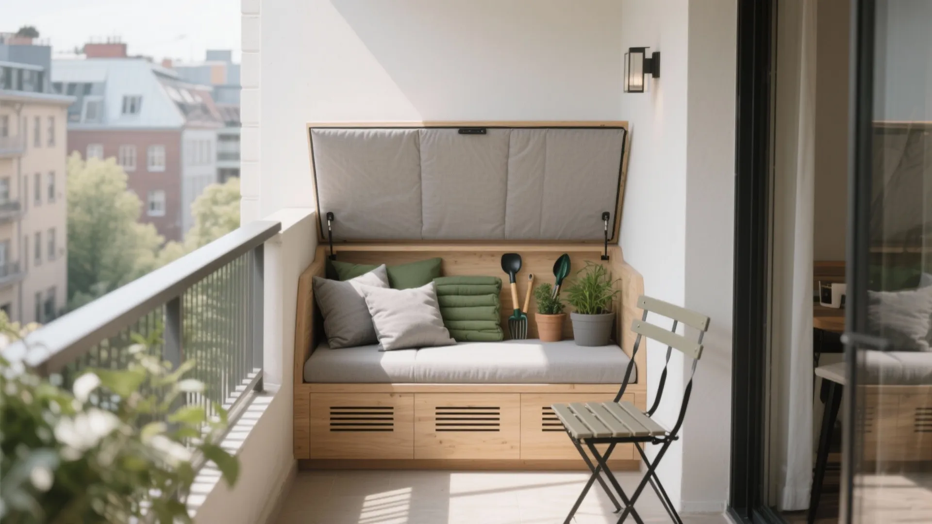 Idea 1: Slim Seating That Hides Storage