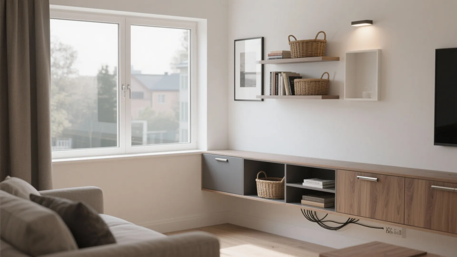 Slim Storage: Window-Low Consoles and Niche Shelves