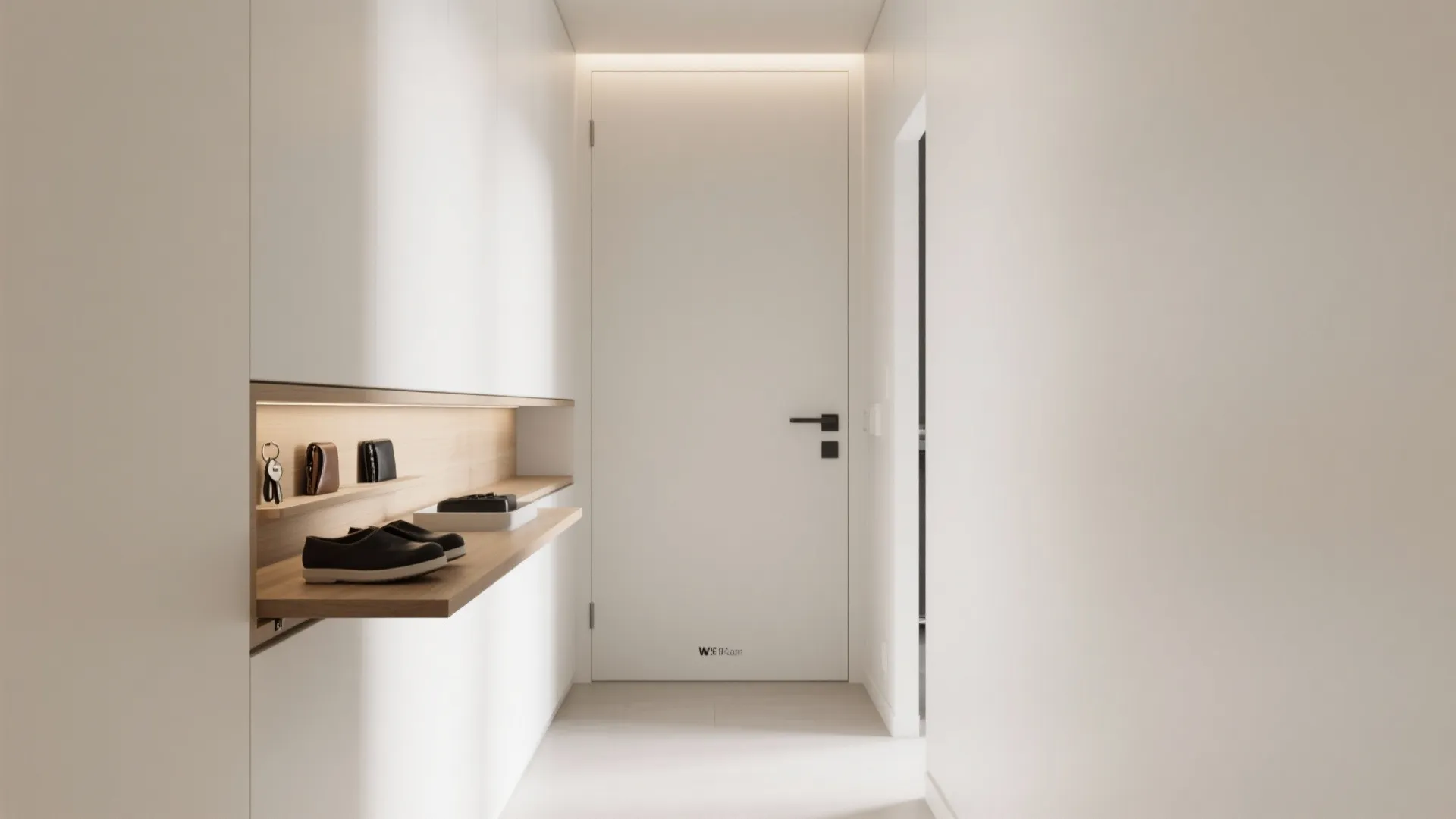 Minimalist hallway storage