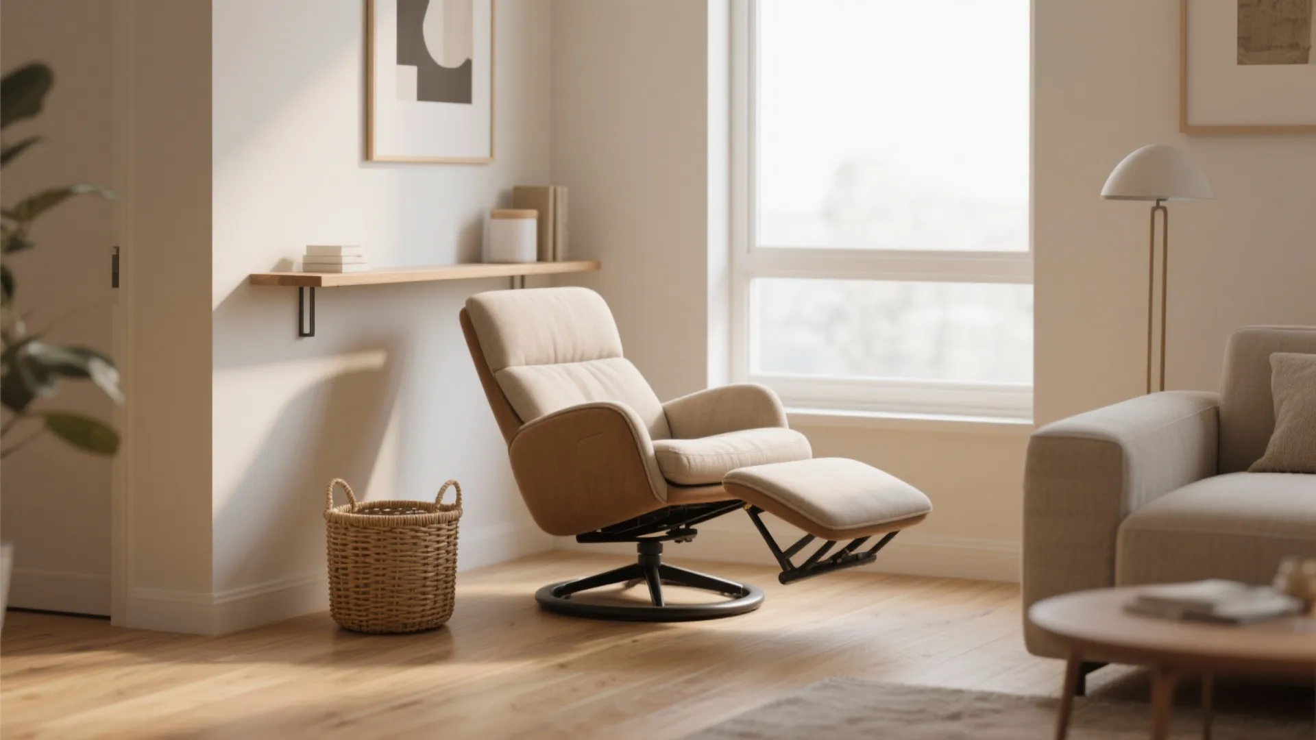 4. Combine with slim storage or a side table