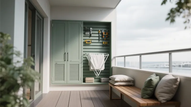 Smart Balcony Laundry & Storage Design