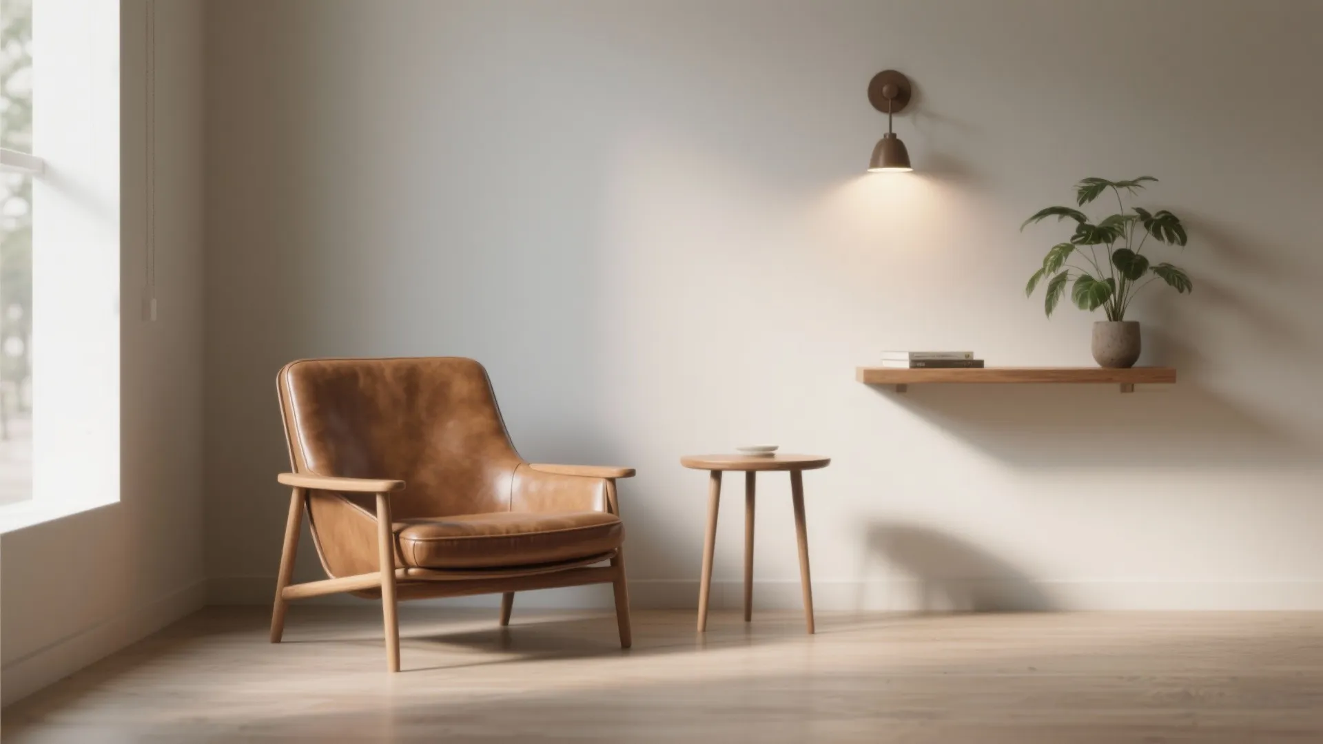 4. Pair leather with slim-profile surfaces