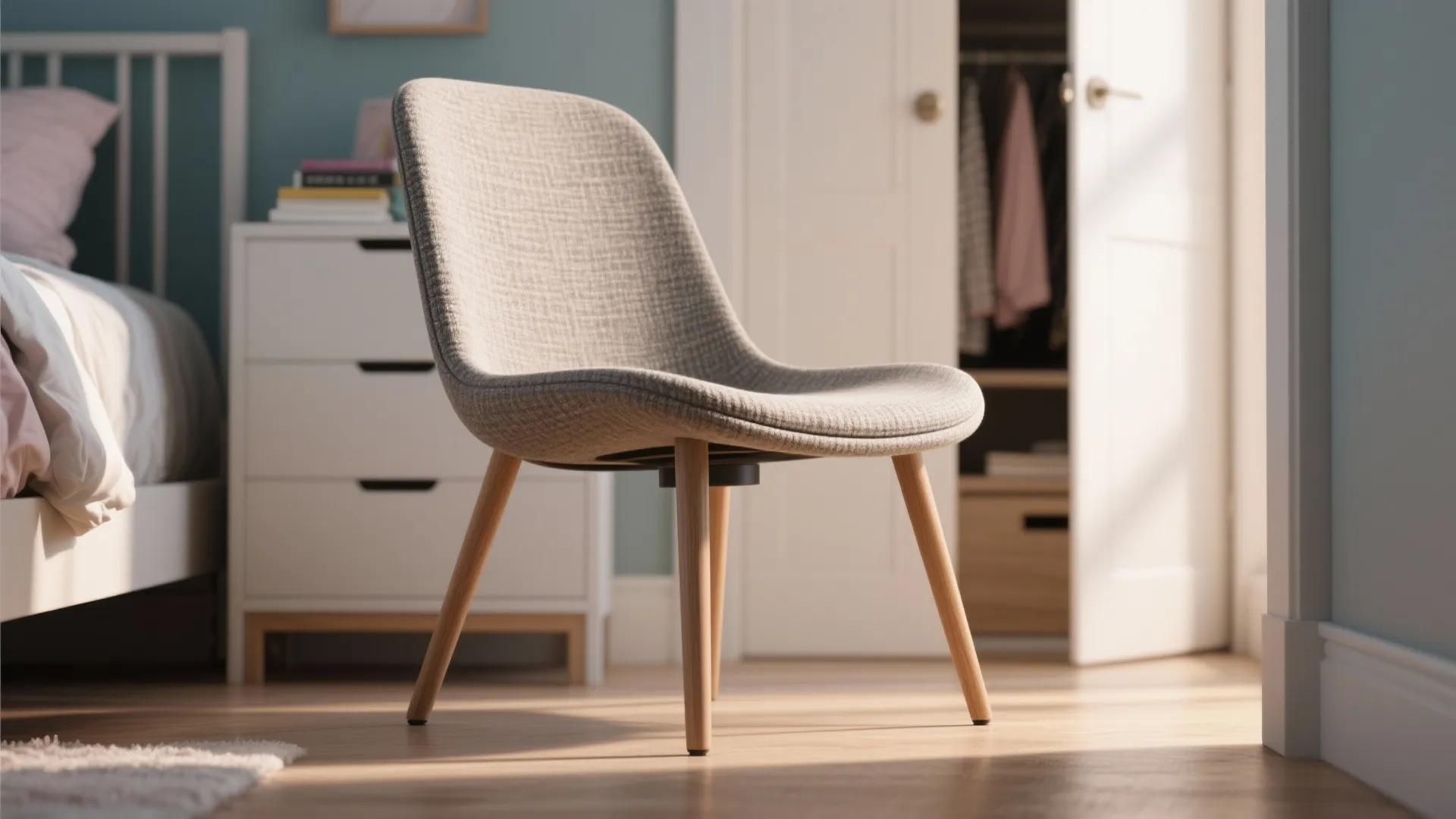 1. Slim Profile Swivel Accent Chair