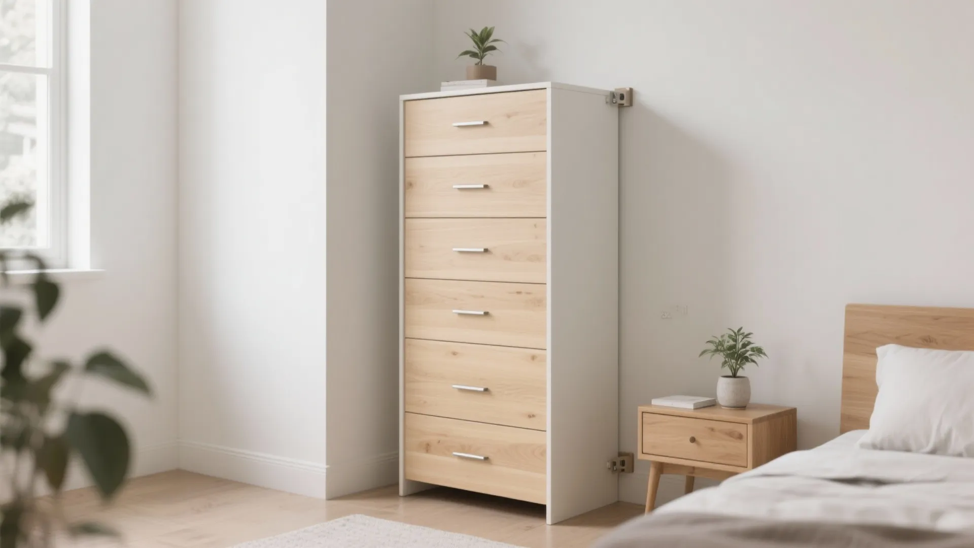 1) Slim, Tall Dresser With Deep Drawers