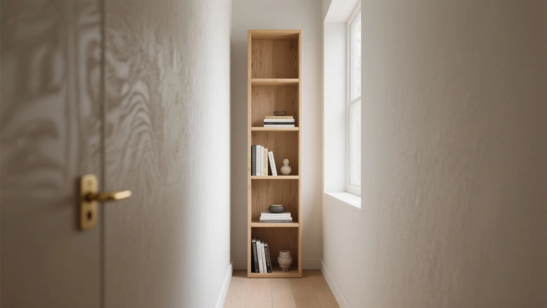 1. Slim, Tall Shelving That Breaths Vertically
