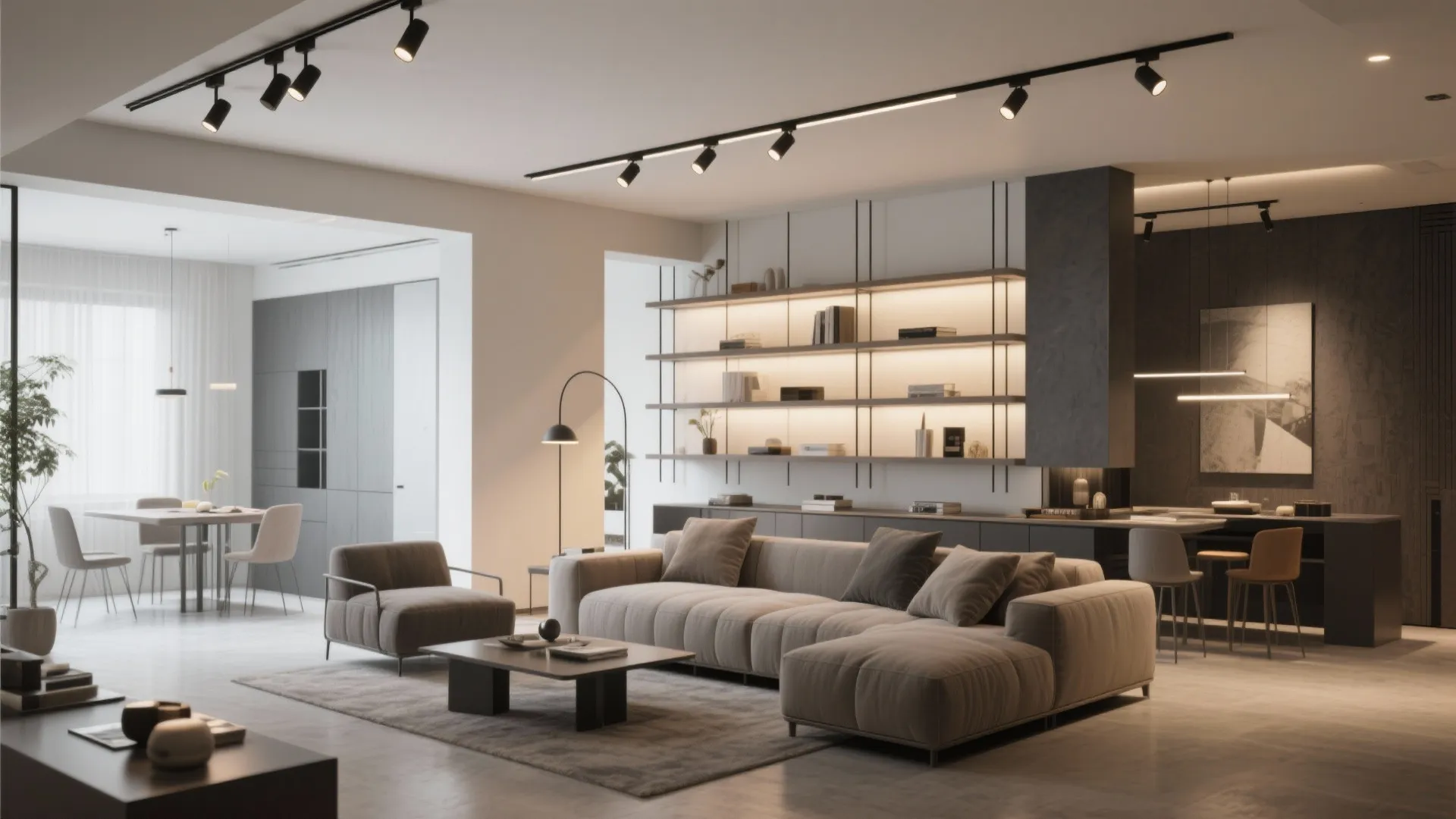 2. Slim Track Lighting for Flexibility