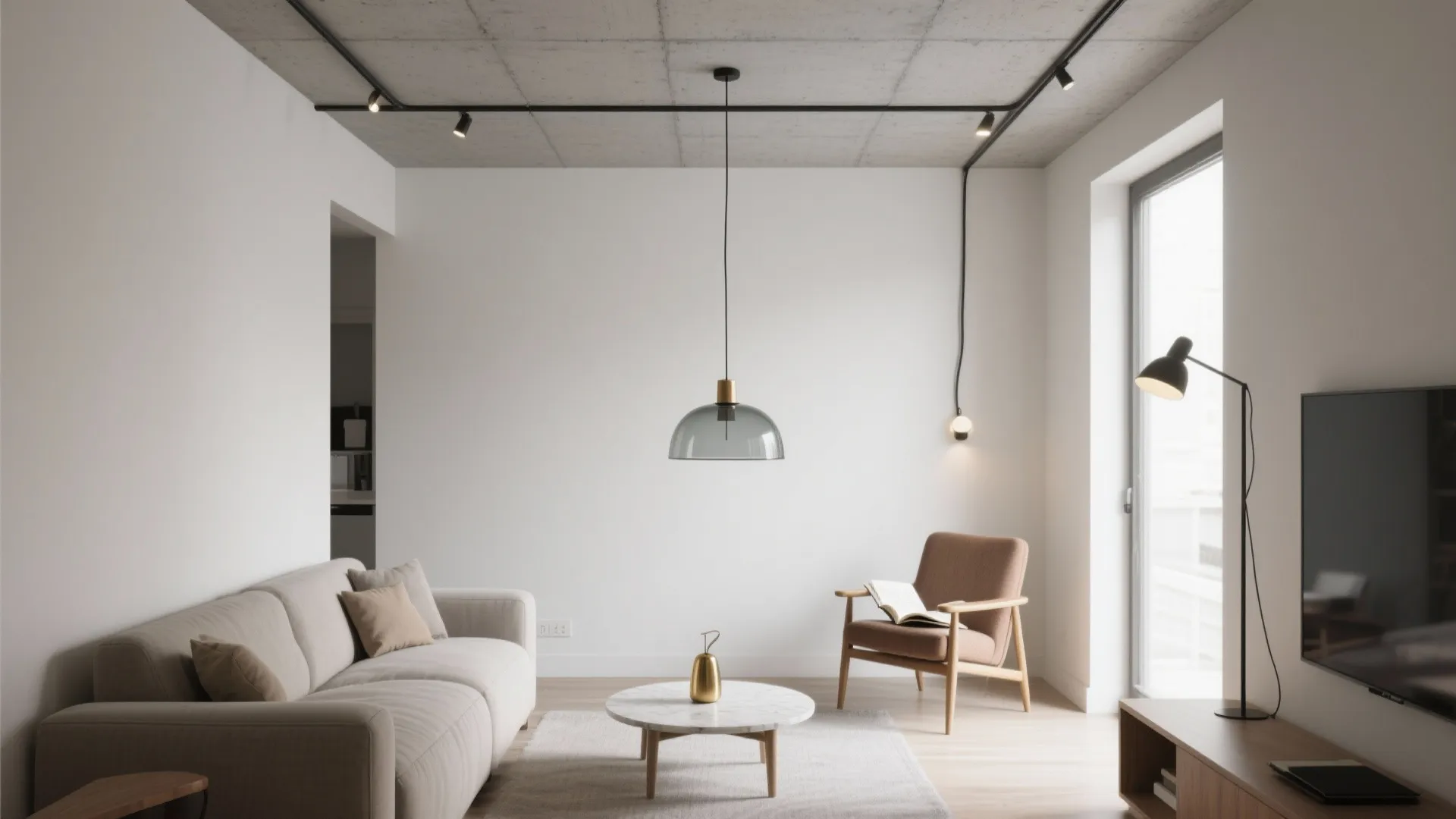 Statement pendants on a slim track