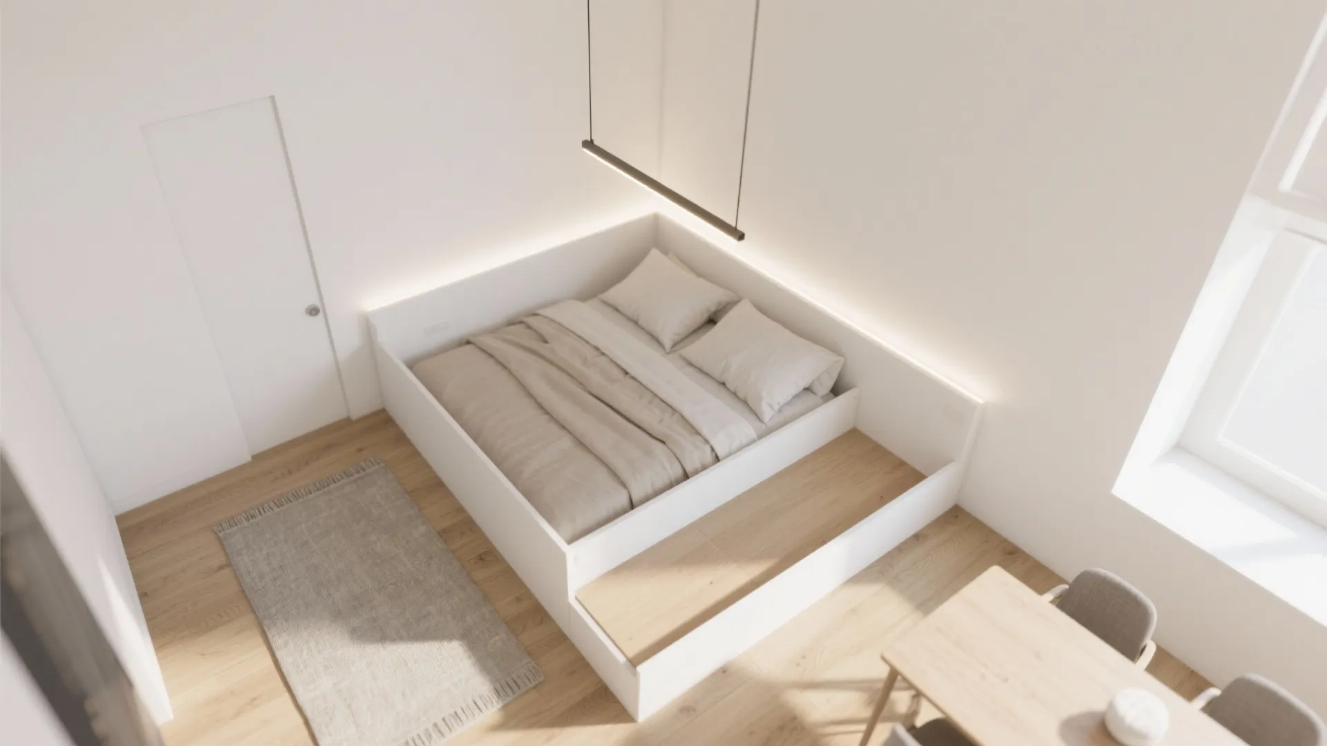 2) Slim Tray POP Over a Zone (Bed, Sofa, or Dining)