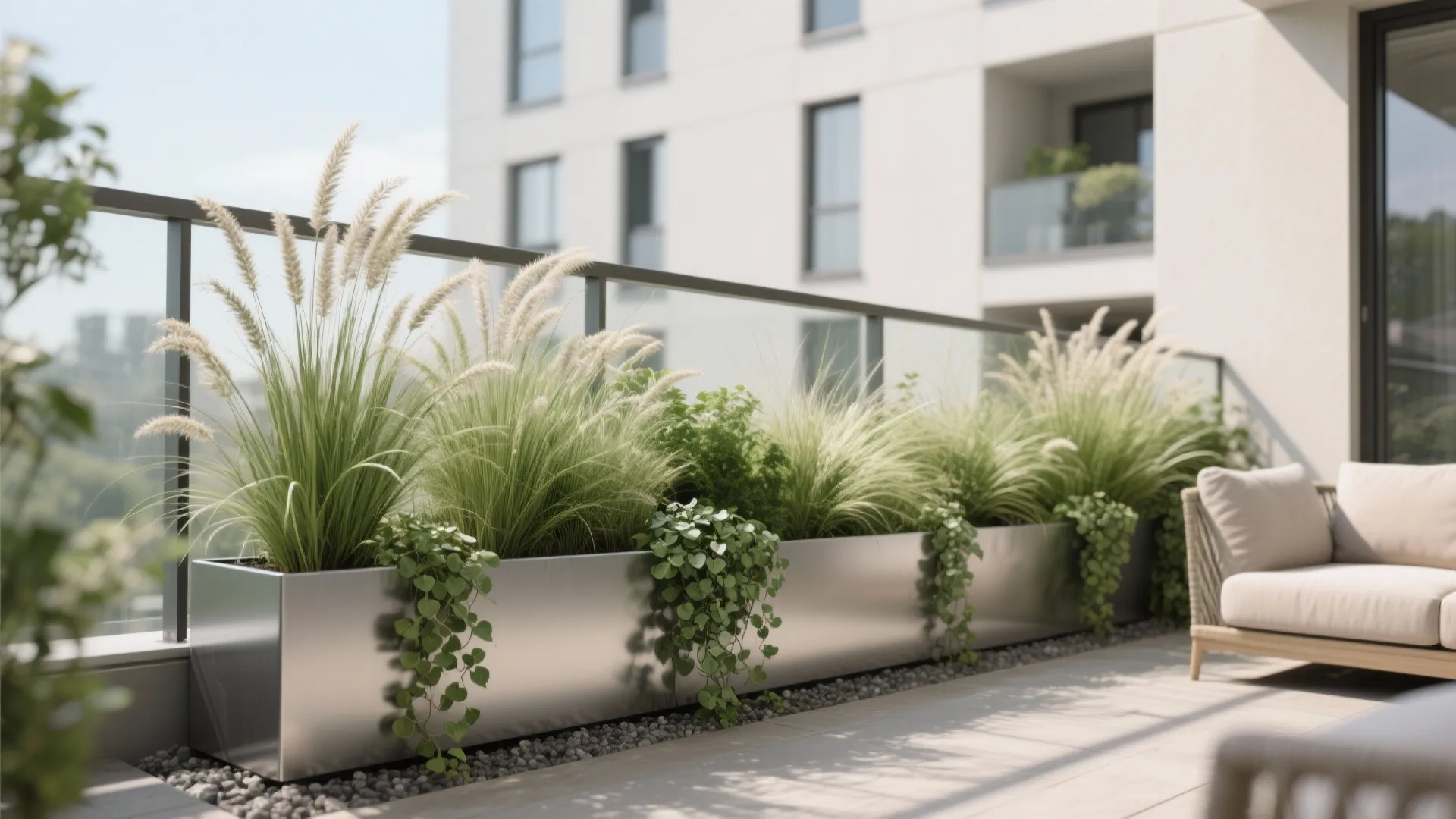 5) Slim Troughs as Green Privacy Rails