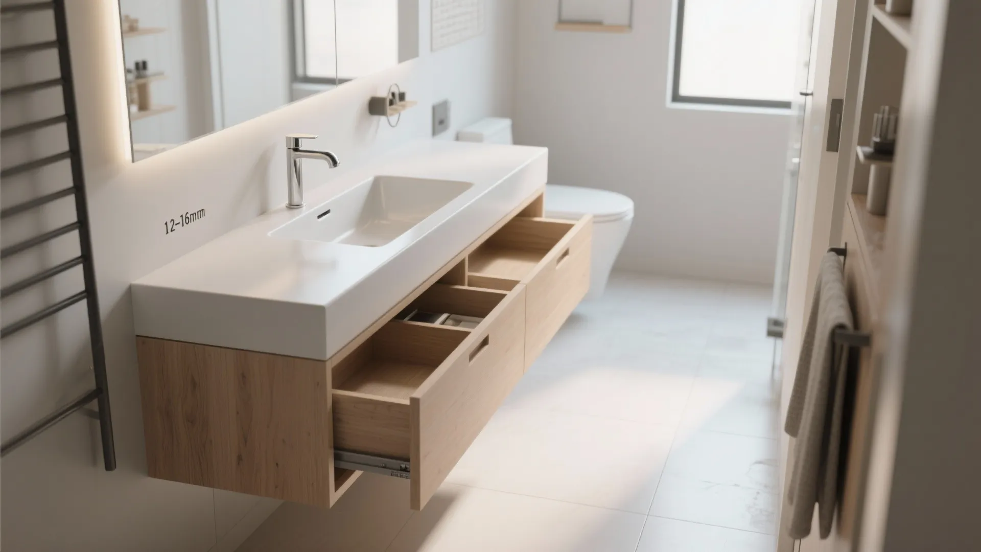 1. Choose a slim-profile vanity