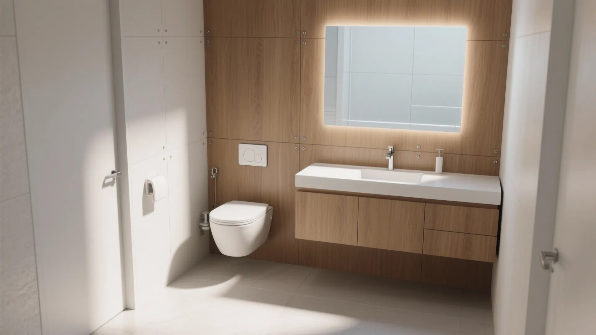 2. Slim Vanities and Wall-Mounted Fixtures