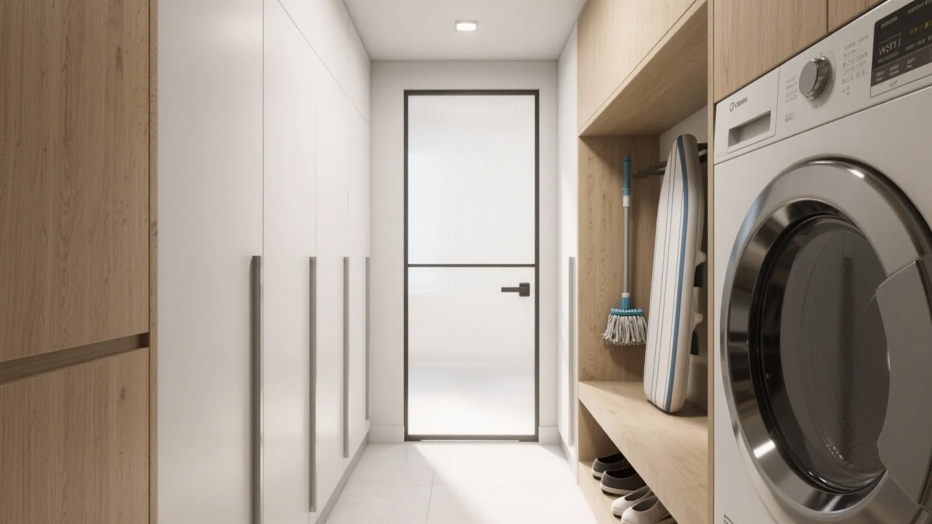 3. Use slim vertical storage and sliding doors