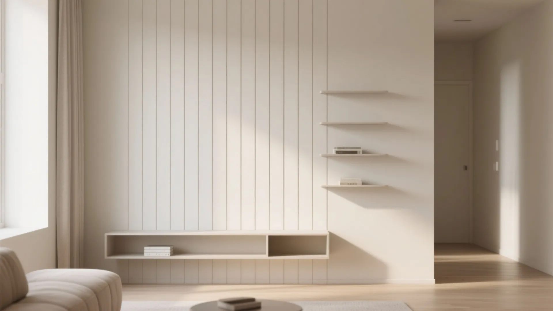 1. Slim Vertical Battens for Height