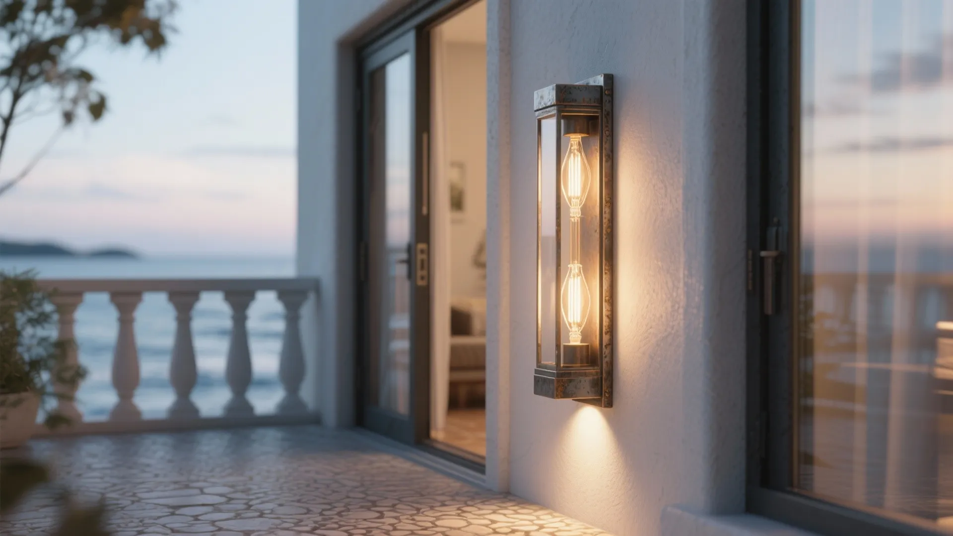 1. Slim Vertical Lanterns for Narrow Balconies