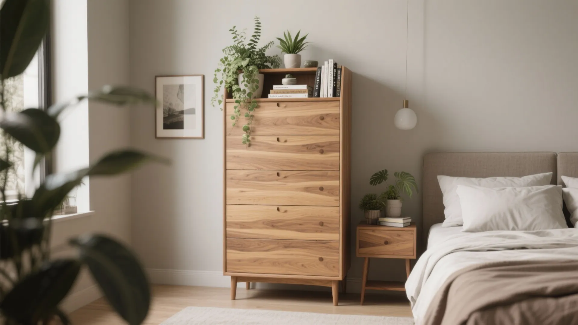 6. Slim Dresser with Vertical Storage