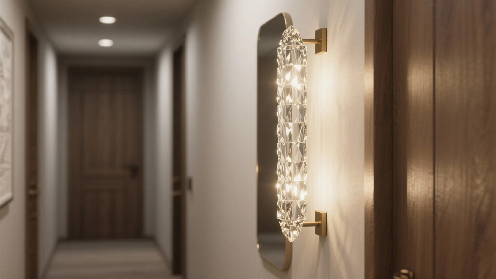 1. Slim Vertical Sconces to Elongate Walls