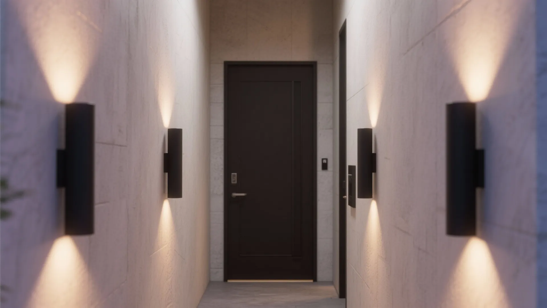 1. Slim Vertical Sconces for Narrow Entrances