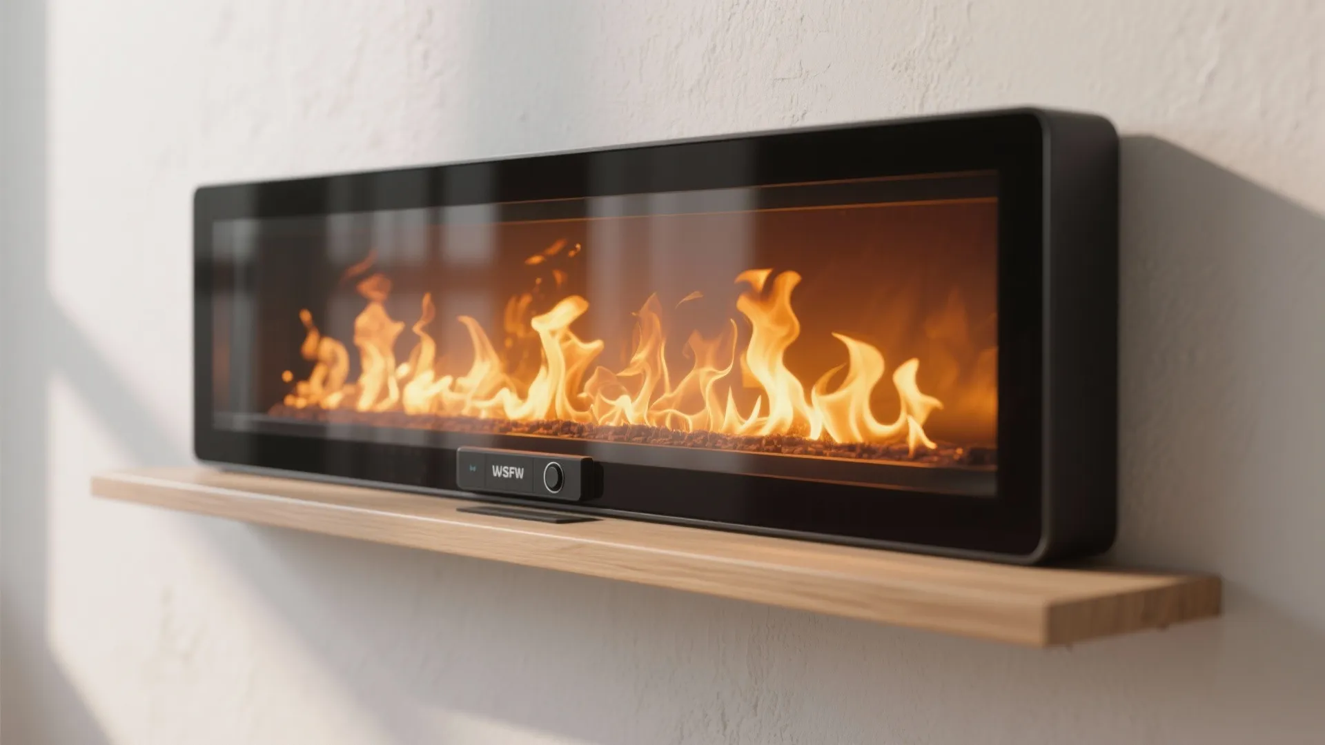 1. Slim wall-mounted electric fireplaces