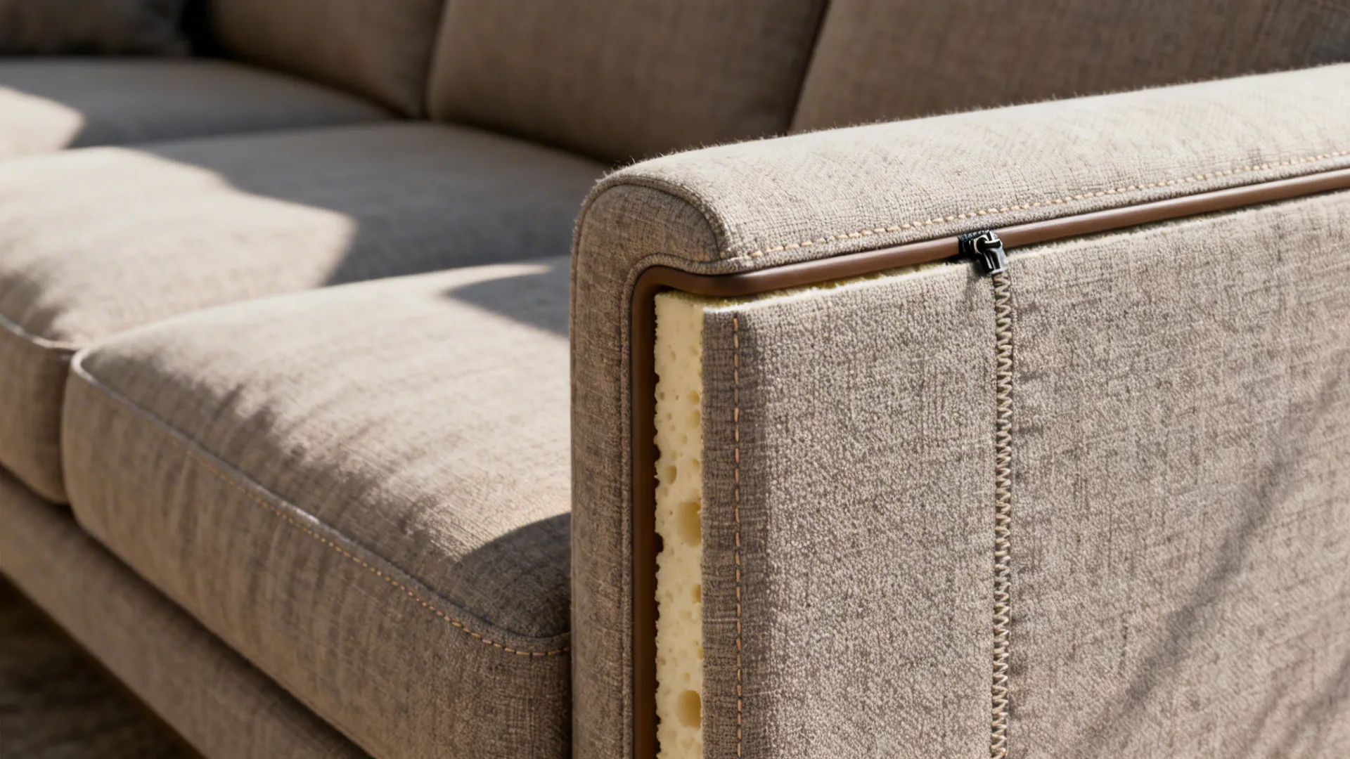 1. Slim Arm, Deep Seat 3-Seater