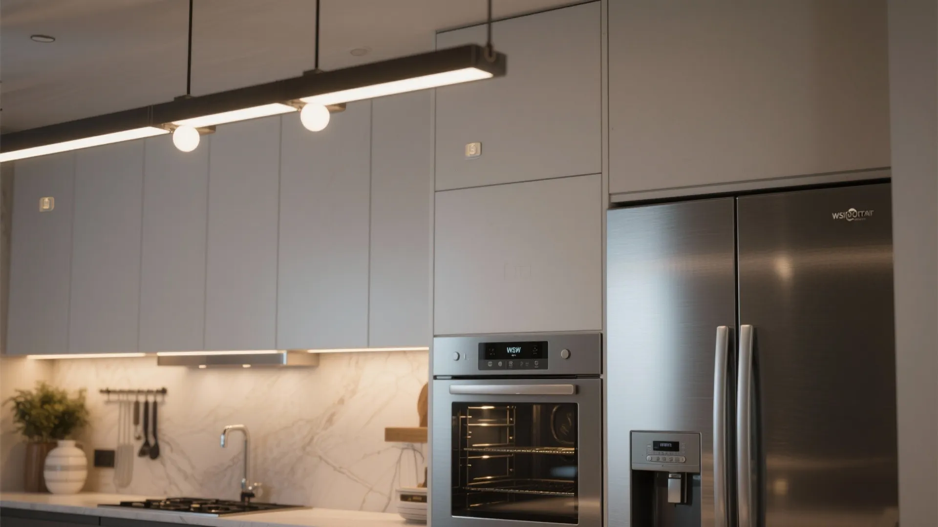 4. Slimline appliances and vertical lighting