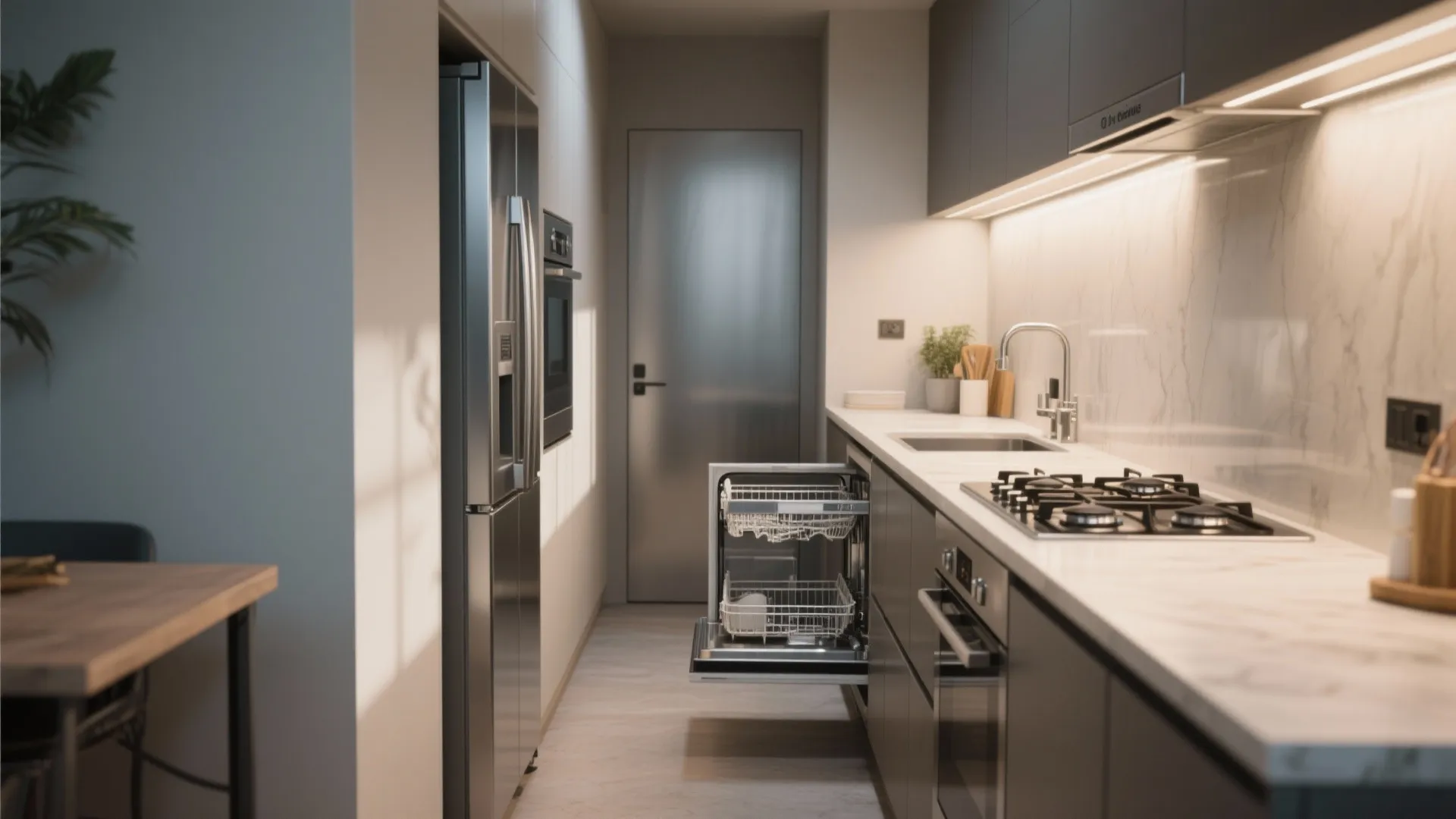 3. Slimline appliances and smart placement