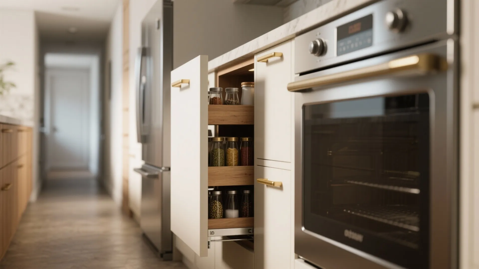 Tips 3: Narrow appliances and pull-out storage
