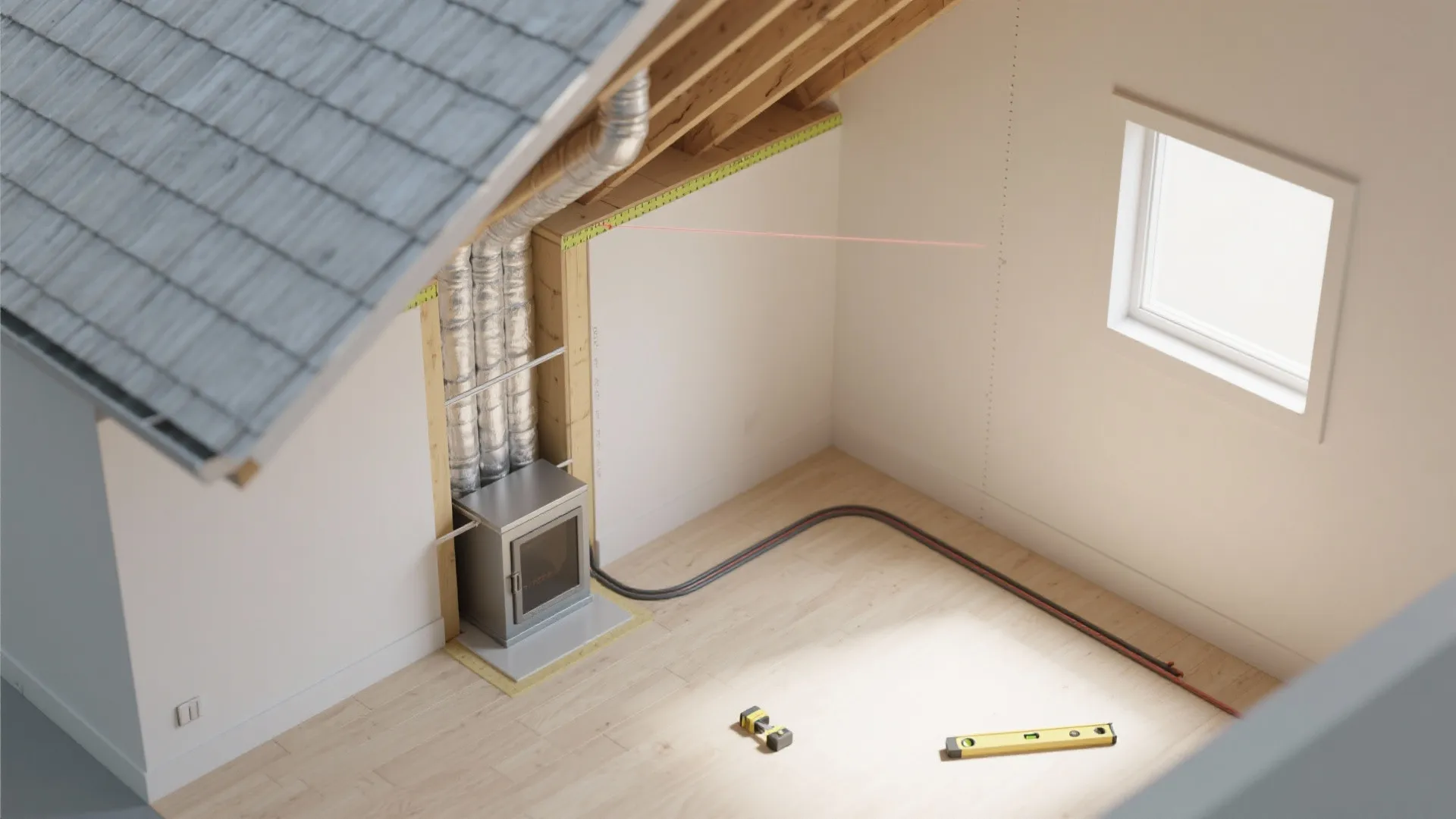 3) Slimline flue strategies in tight ceiling cavities