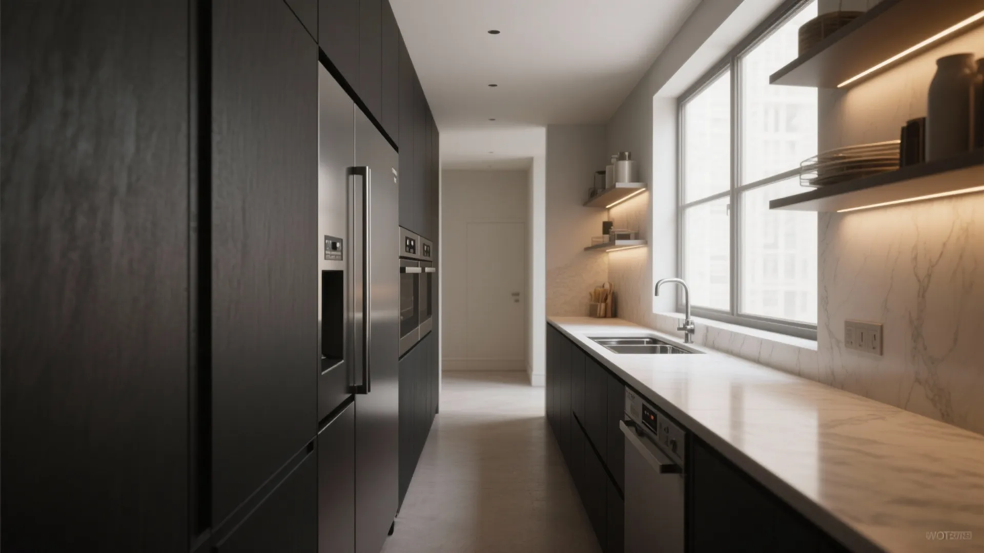 1. Slimline appliances and integrated storage