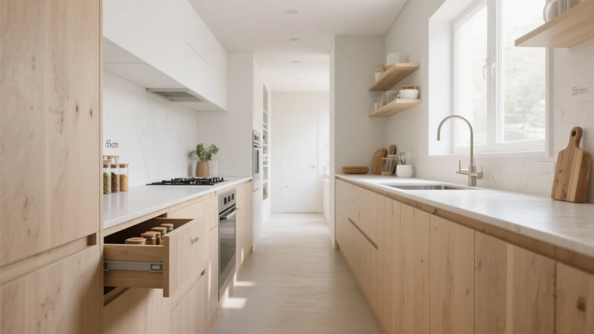 1. The Slimline Island for Narrow Kitchens