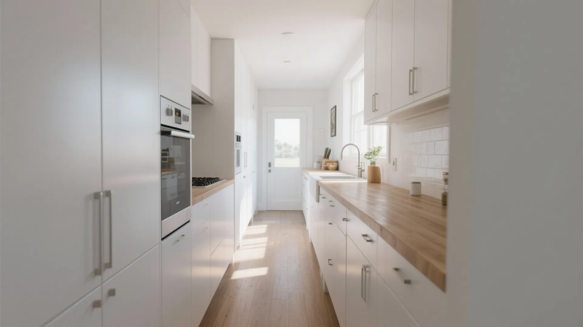 1. Slimline Island for Narrow Kitchens