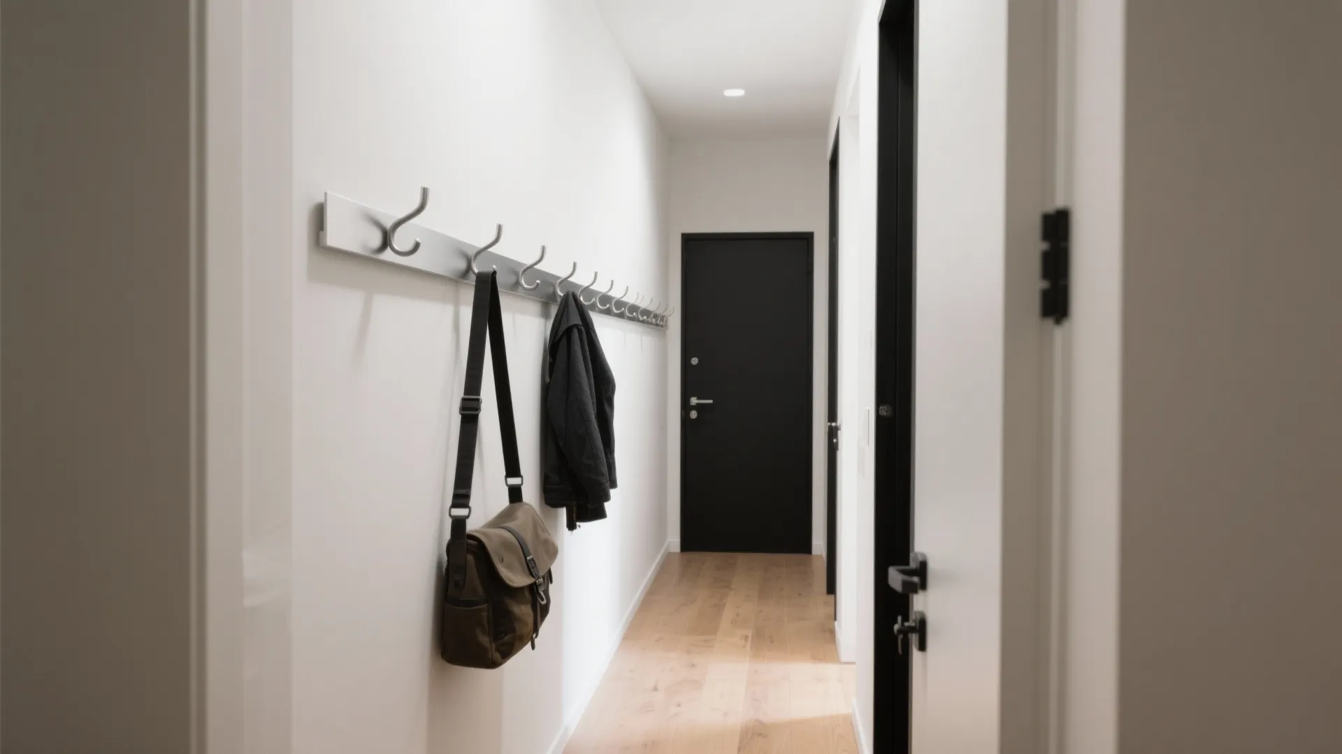 1) Slimline Rails with Hidden Flip-Down Hooks