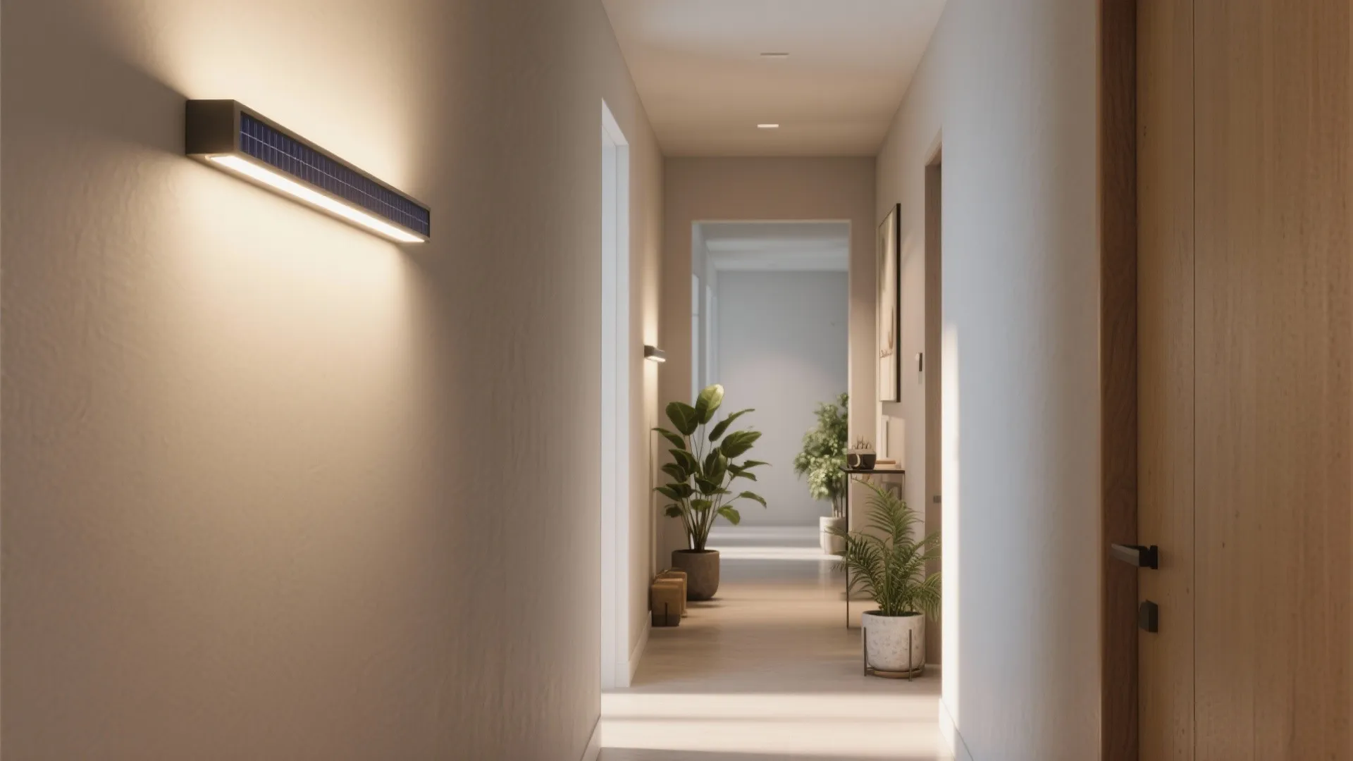 1. Slimline sconce for narrow corridors